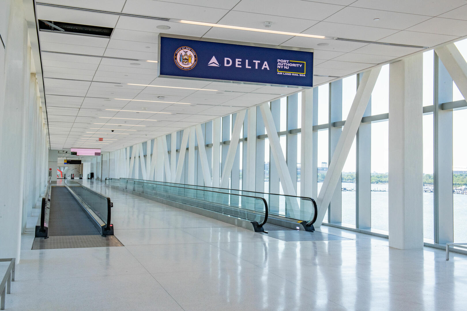 People movers at LaGuardia terminal